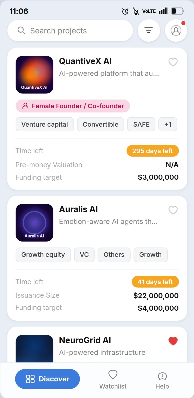 Browse and filter in the FinBursa Access app