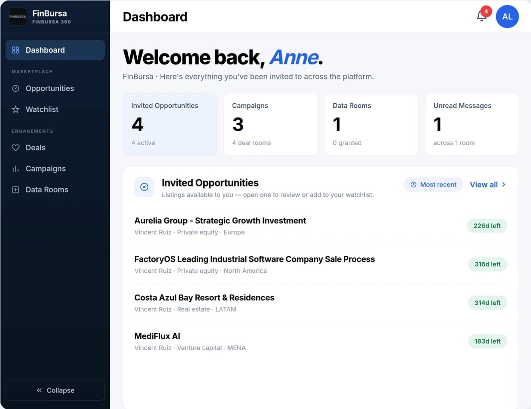 Investor Portal preview
